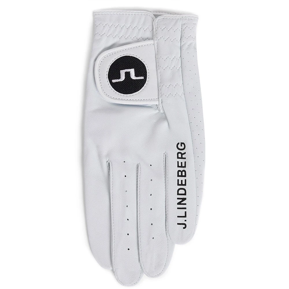 J.Lindeberg Golf Glove - Ron Leather - White SS23