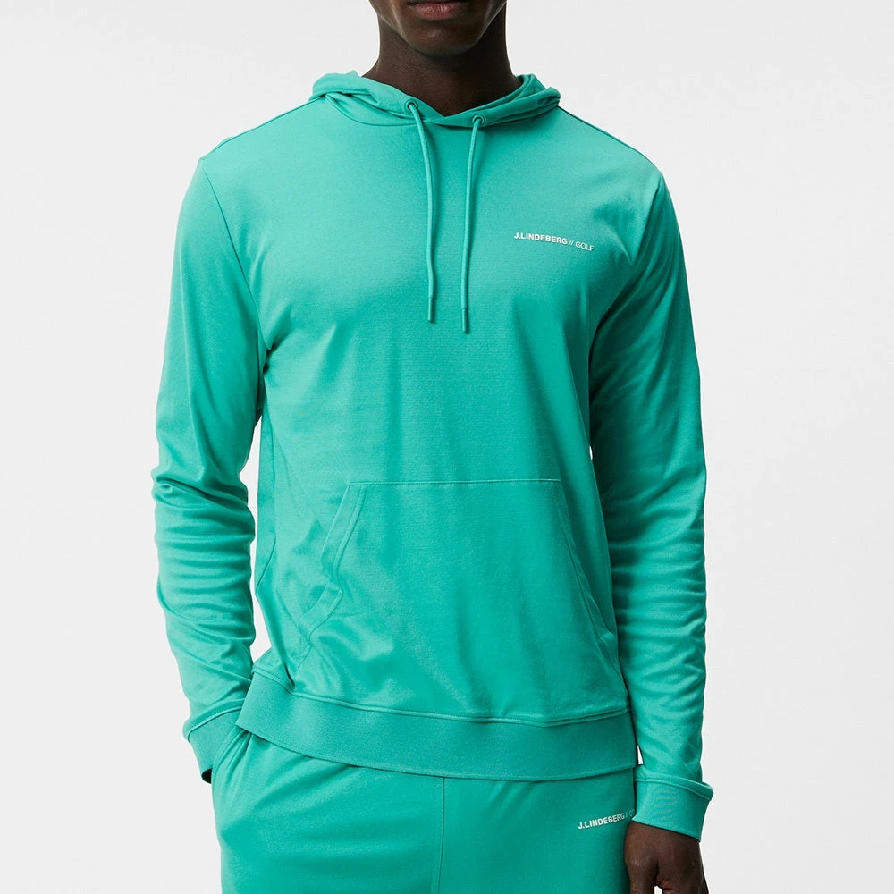 J.Lindeberg Golf Hoodie - Roland Pullover - Bright Aqua HS23 - Image 5