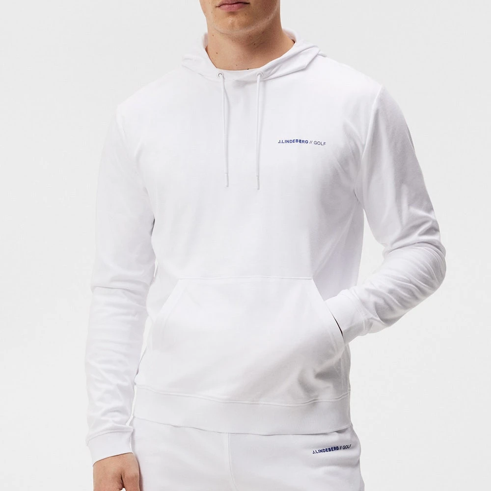 J.Lindeberg Golf Hoodie - Roland Pullover - White HS23 - Image 5