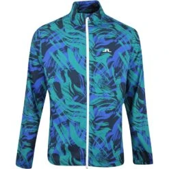 J.Lindeberg Golf Jacket - Ash Light Packable Print - Death Valley AW23