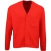 J.Lindeberg Golf Jumper - Clarke Knitted Cardigan - Fiery Red AW23