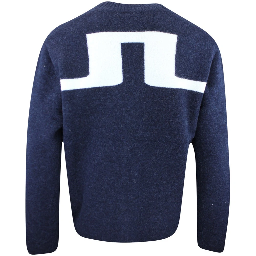 J.Lindeberg Golf Jumper - Clarke Knitted Cardigan - JL Navy AW23 - Image 3