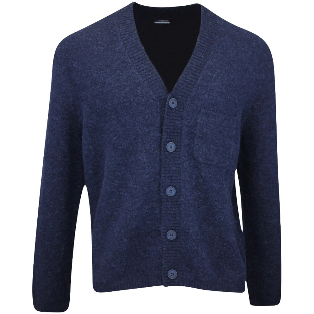 J.Lindeberg Golf Jumper - Clarke Knitted Cardigan - JL Navy AW23