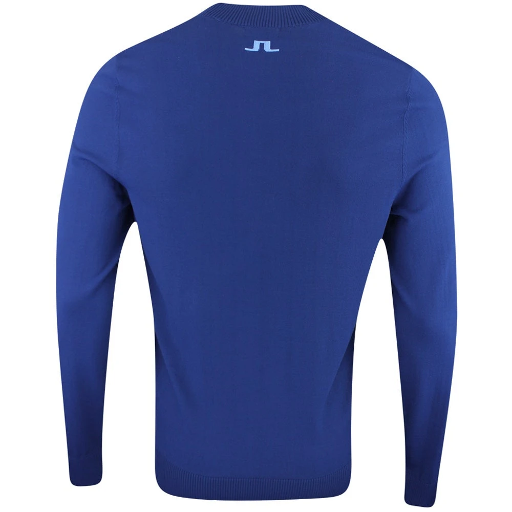 J.Lindeberg Golf Jumper - Gus Knitted Sweater - Estate Blue AW23 - Image 3