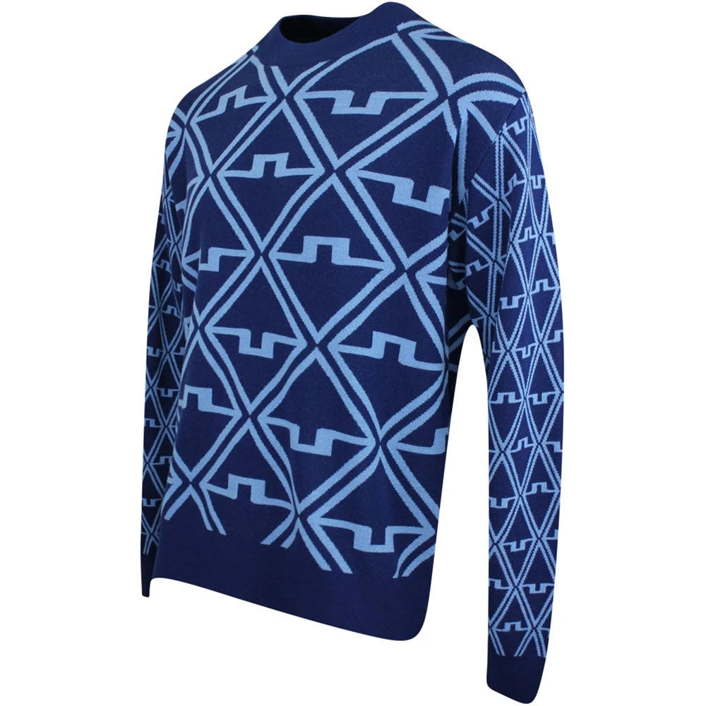 J.Lindeberg Golf Jumper - Isaac Jacquard Knit - EB Diamond AW23 - Image 2