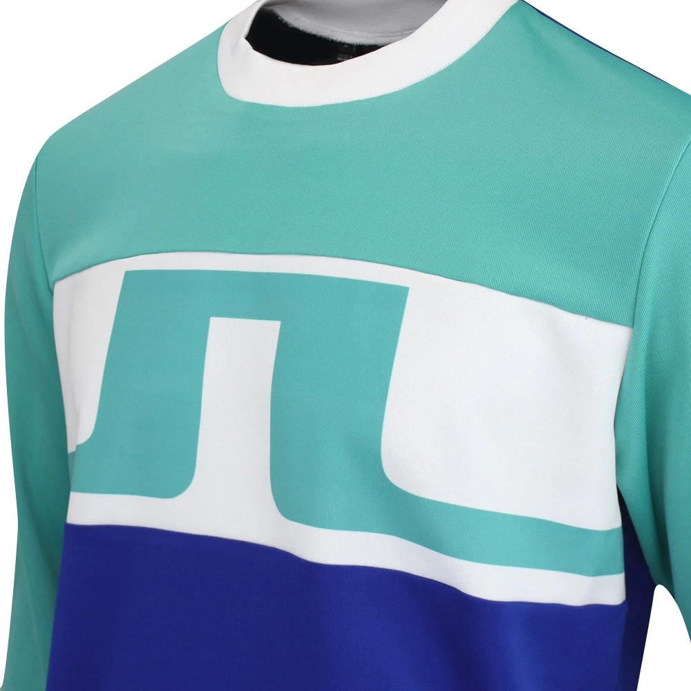 J.Lindeberg Golf Jumper - Jones Crew Neck - Bright Aqua HS23 - Image 4