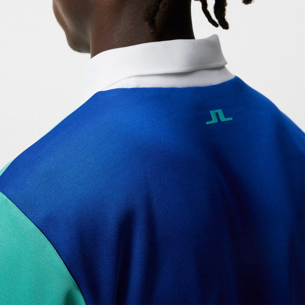 J.Lindeberg Golf Jumper - Jones Crew Neck - Bright Aqua HS23 - Image 8