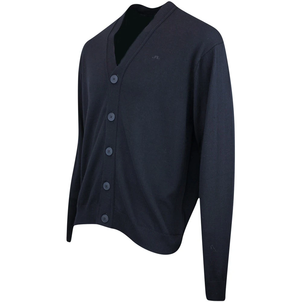 J.Lindeberg Golf Jumper - Lucas Knitted Cardigan - Black AW23 - Image 2