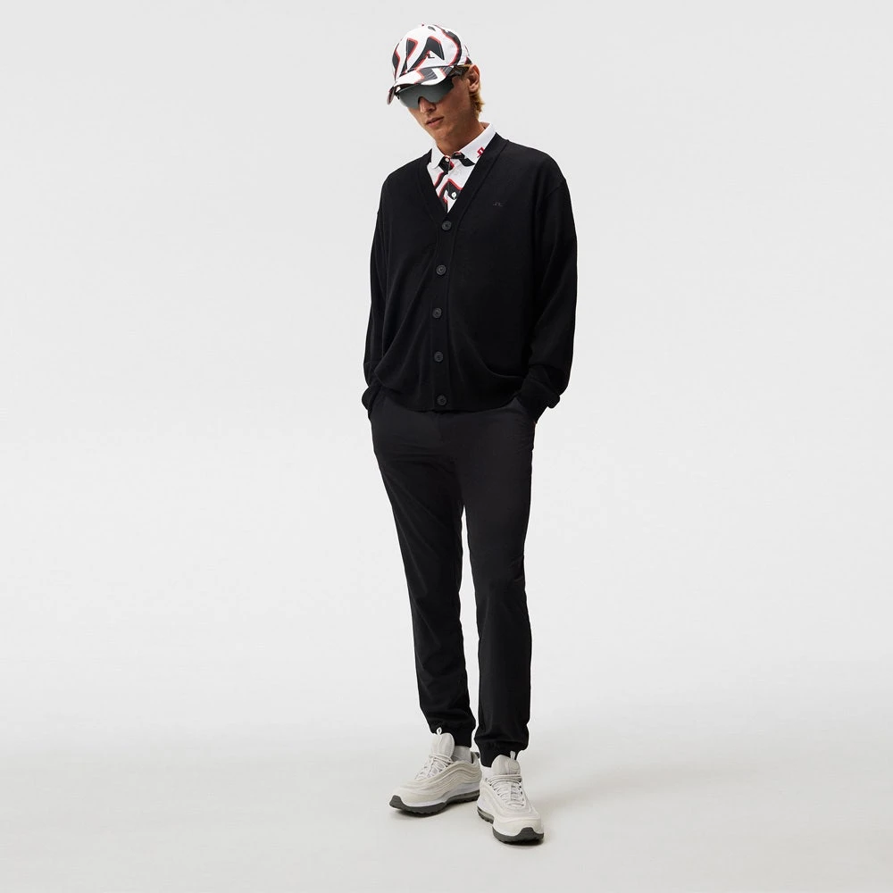J.Lindeberg Golf Jumper - Lucas Knitted Cardigan - Black AW23 - Image 8