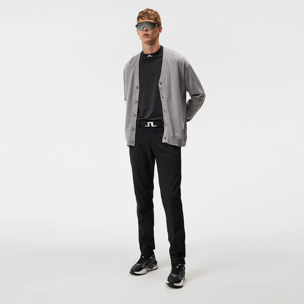 J.Lindeberg Golf Jumper - Lucas Knitted Cardigan - Grey Mel. AW23 - Image 8