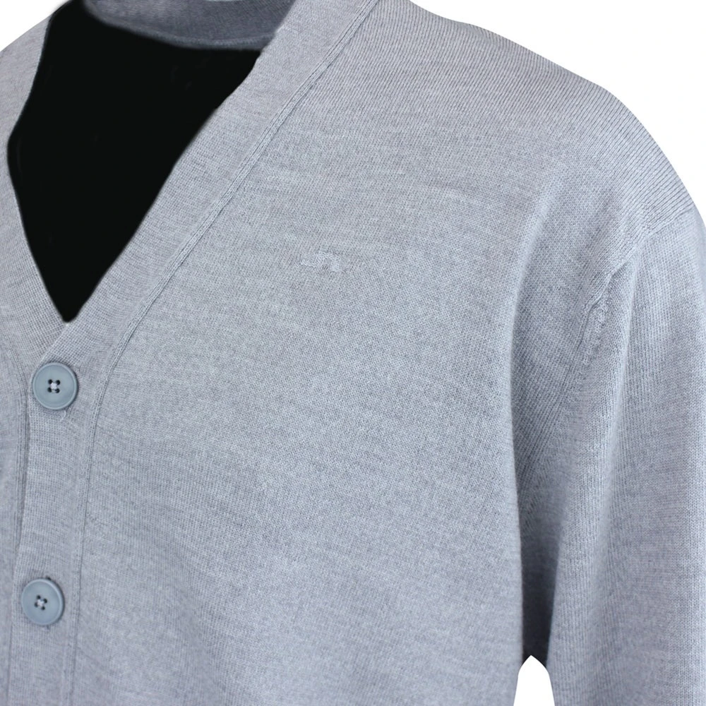 J.Lindeberg Golf Jumper - Lucas Knitted Cardigan - Grey Mel. AW23 - Image 4