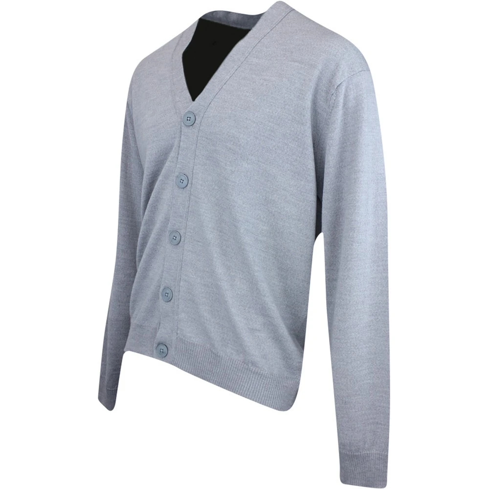 J.Lindeberg Golf Jumper - Lucas Knitted Cardigan - Grey Mel. AW23 - Image 2