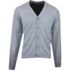 J.Lindeberg Golf Jumper - Lucas Knitted Cardigan - Grey Mel. AW23