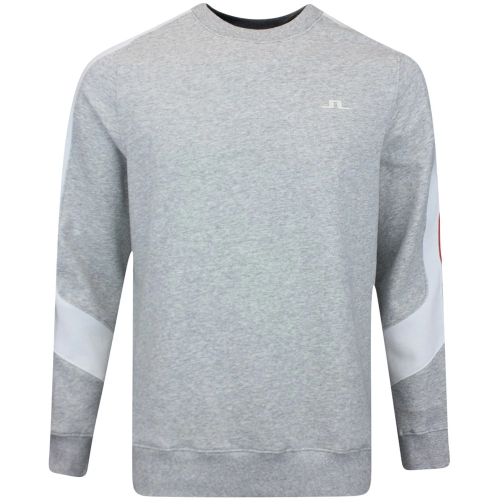 J.Lindeberg Golf Jumper - Sneaky Crew Neck - Light Grey Mel. AW23