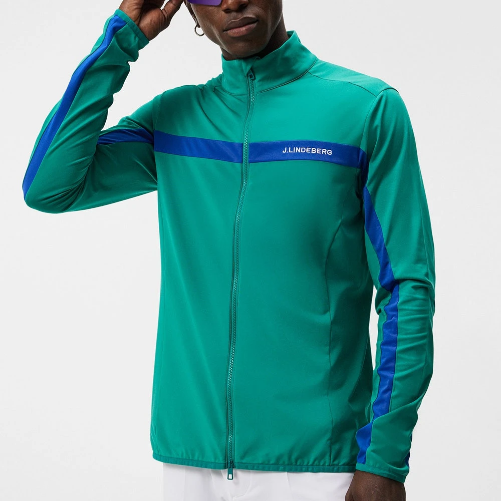 J.Lindeberg Golf Mid Layer - Jarvis FZ - Proud Peacock AW23 - Image 5