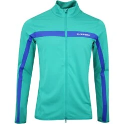 J.Lindeberg Golf Mid Layer - Jarvis FZ - Proud Peacock AW23