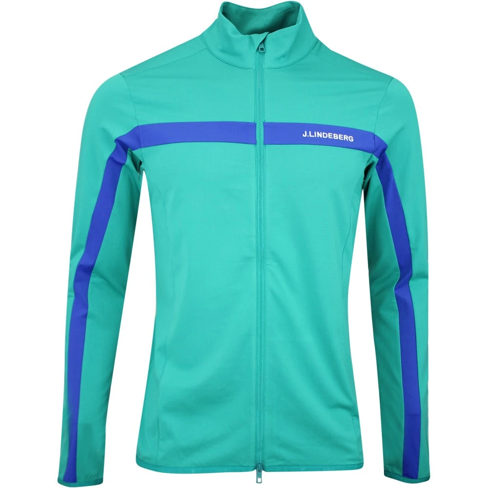J.Lindeberg Golf Mid Layer - Jarvis FZ - Proud Peacock AW23