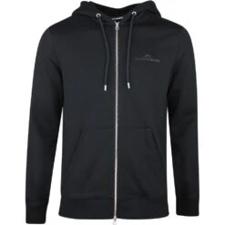 J.Lindeberg Golf Hoodie - Alpha Fleece FZ - Black SS23