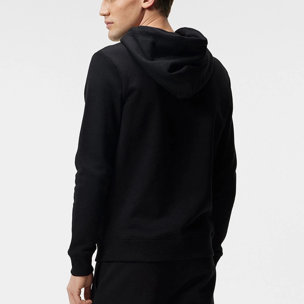 J.Lindeberg Golf Hoodie - Alpha Fleece FZ - Black SS23 - Image 6