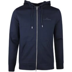 J.Lindeberg Golf Hoodie - Alpha Fleece FZ - JL Navy AW23