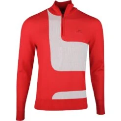 J.Lindeberg Golf Pullover - Davis Knitted QZ - White SS23