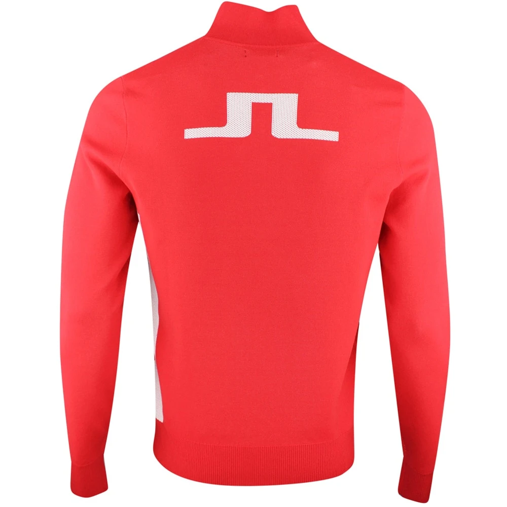 J.Lindeberg Golf Pullover - Davis Knitted QZ - White SS23 - Image 3