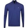 J.Lindeberg Golf Pullover - Kian QZ Sweater - Estate Blue AW23