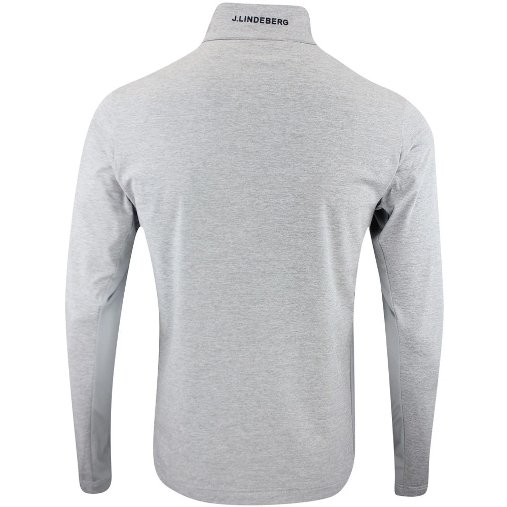 J.Lindeberg Golf Pullover - Luke HZ Mid - Grey Mel. AW23 - Image 3