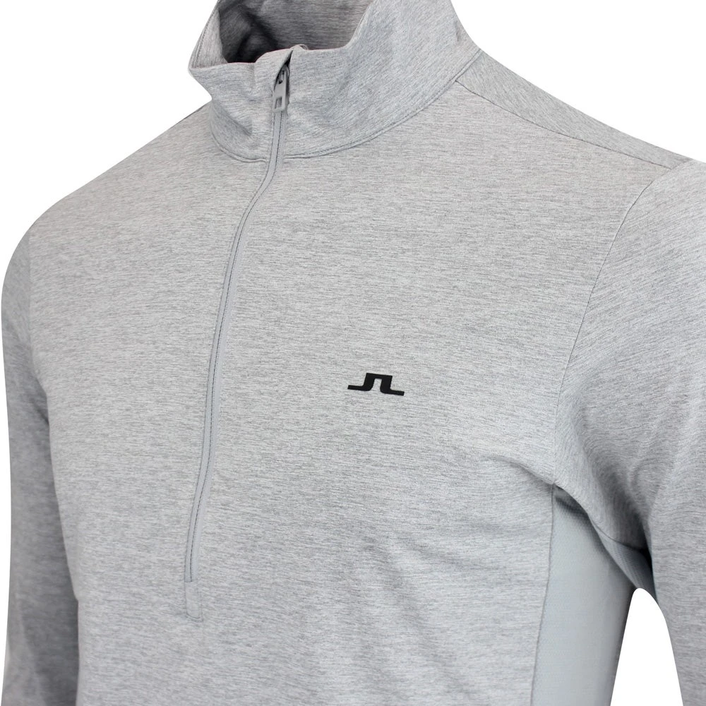 J.Lindeberg Golf Pullover - Luke HZ Mid - Grey Mel. AW23 - Image 4