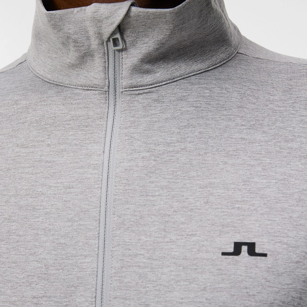 J.Lindeberg Golf Pullover - Luke HZ Mid - Grey Mel. AW23 - Image 7
