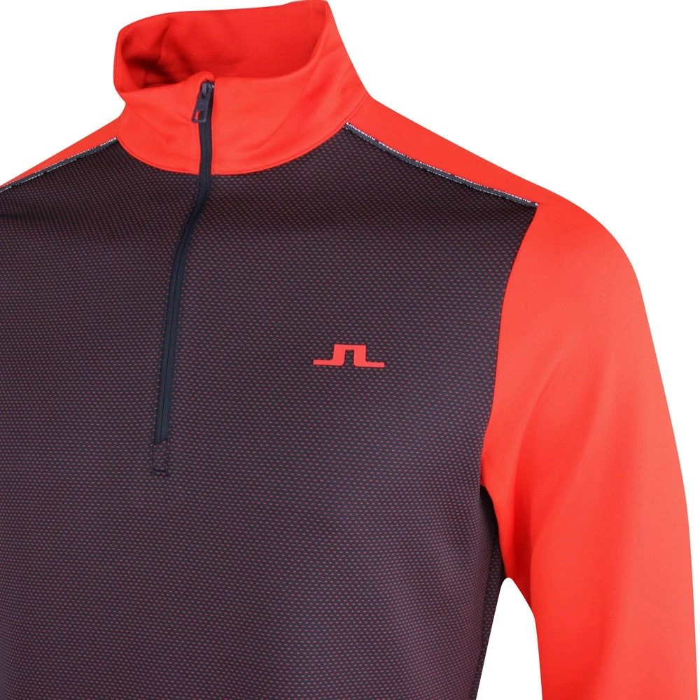J.Lindeberg Golf Pullover - Terry HZ Mid - Fiery Red SS23 - Image 4