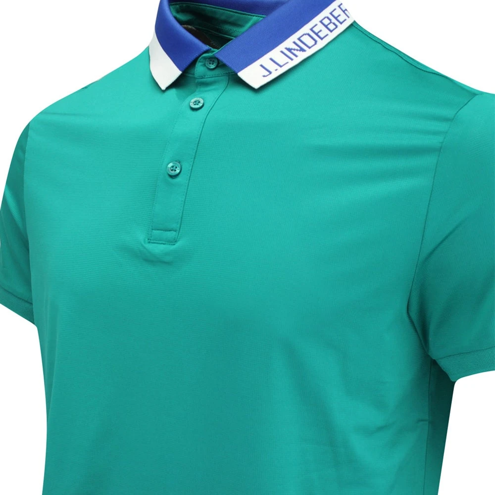 J.Lindeberg Golf Shirt - Ben Regular Fit - Proud Peacock AW23 - Image 4