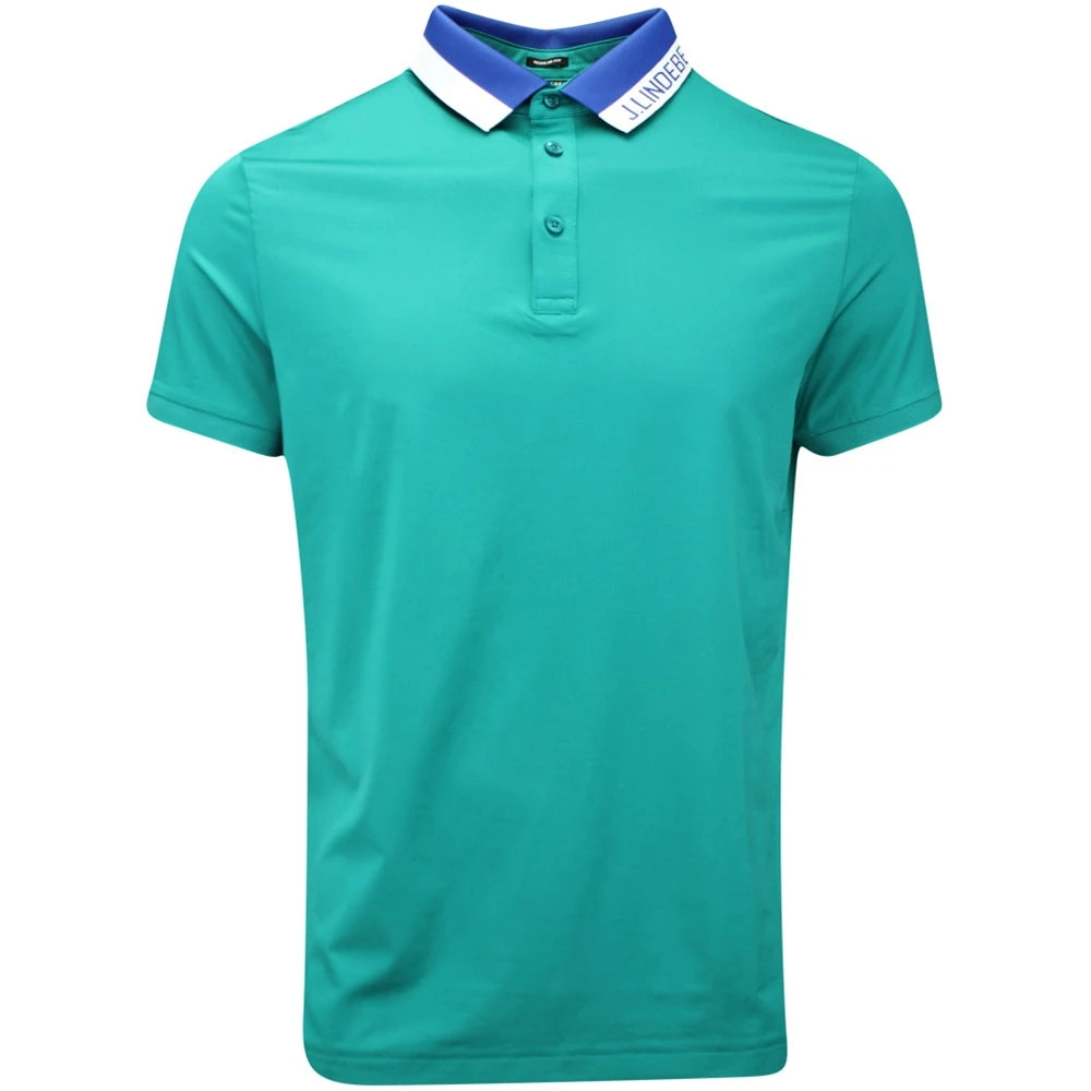 J.Lindeberg Golf Shirt - Ben Regular Fit - Proud Peacock AW23