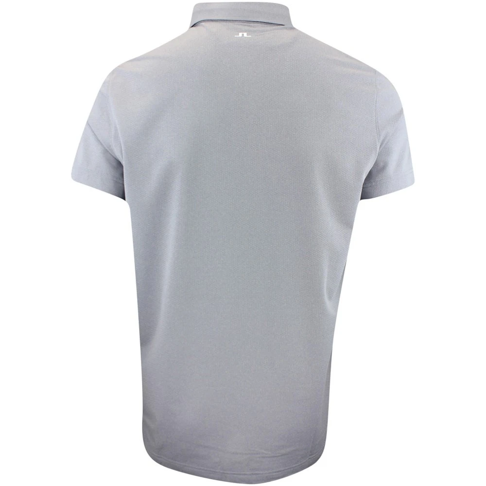 J.Lindeberg Golf Shirt - Bridge Regular Fit - Grey Mel. AW23 - Image 3