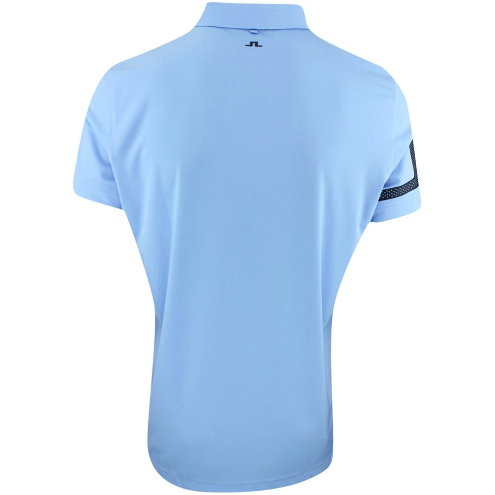 J.Lindeberg Golf Shirt - Heath Regular Fit - Little Boy Blue AW23 - Image 3