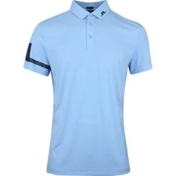 J.Lindeberg Golf Shirt - Heath Regular Fit - Little Boy Blue AW23