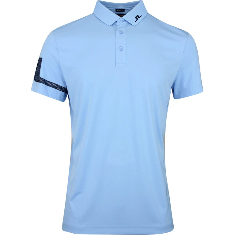 J.Lindeberg Golf Shirt - Heath Regular Fit - Little Boy Blue AW23
