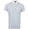 J.Lindeberg Golf Shirt - KV Print Regular Fit - LBB Diamond AW23