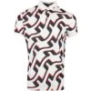 J.Lindeberg Golf Shirt - KV Print Regular Fit - Wave Bridge AW23