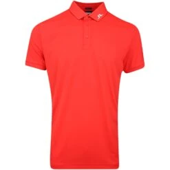 J.Lindeberg Golf Shirt - KV Regular Fit - Fiery Red AW23