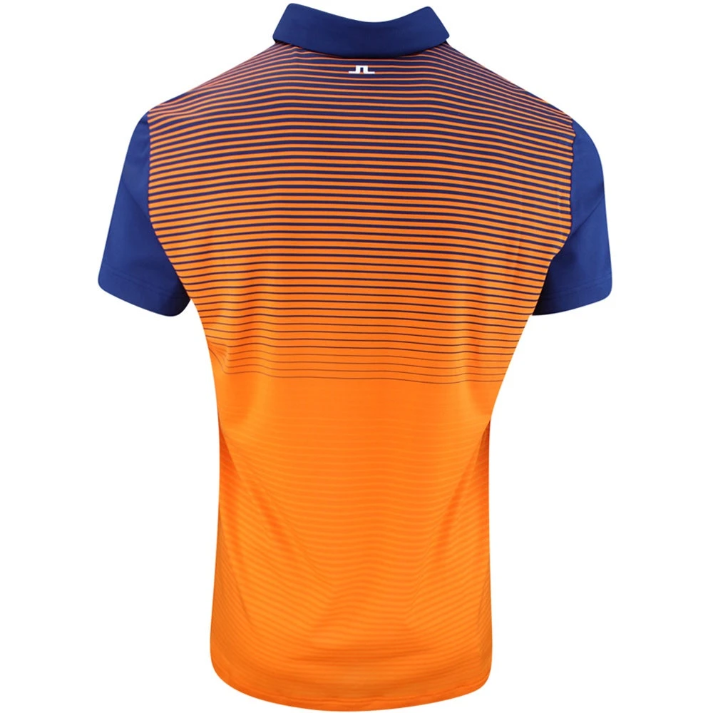 J.Lindeberg Golf Shirt - Lowell Slim Fit - Estate Blue AW23 - Image 3