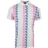 J.Lindeberg Golf Shirt - Tour Tech Print - Pink Bridge HS23