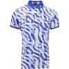 J.Lindeberg Golf Shirt - Tour Tech Print - Purple Zebra HS23
