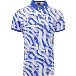 J.Lindeberg Golf Shirt - Tour Tech Print - Purple Zebra HS23