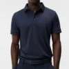 J.Lindeberg Golf Shirt - Tour Tech Slim Fit - Navy Mel. AW23