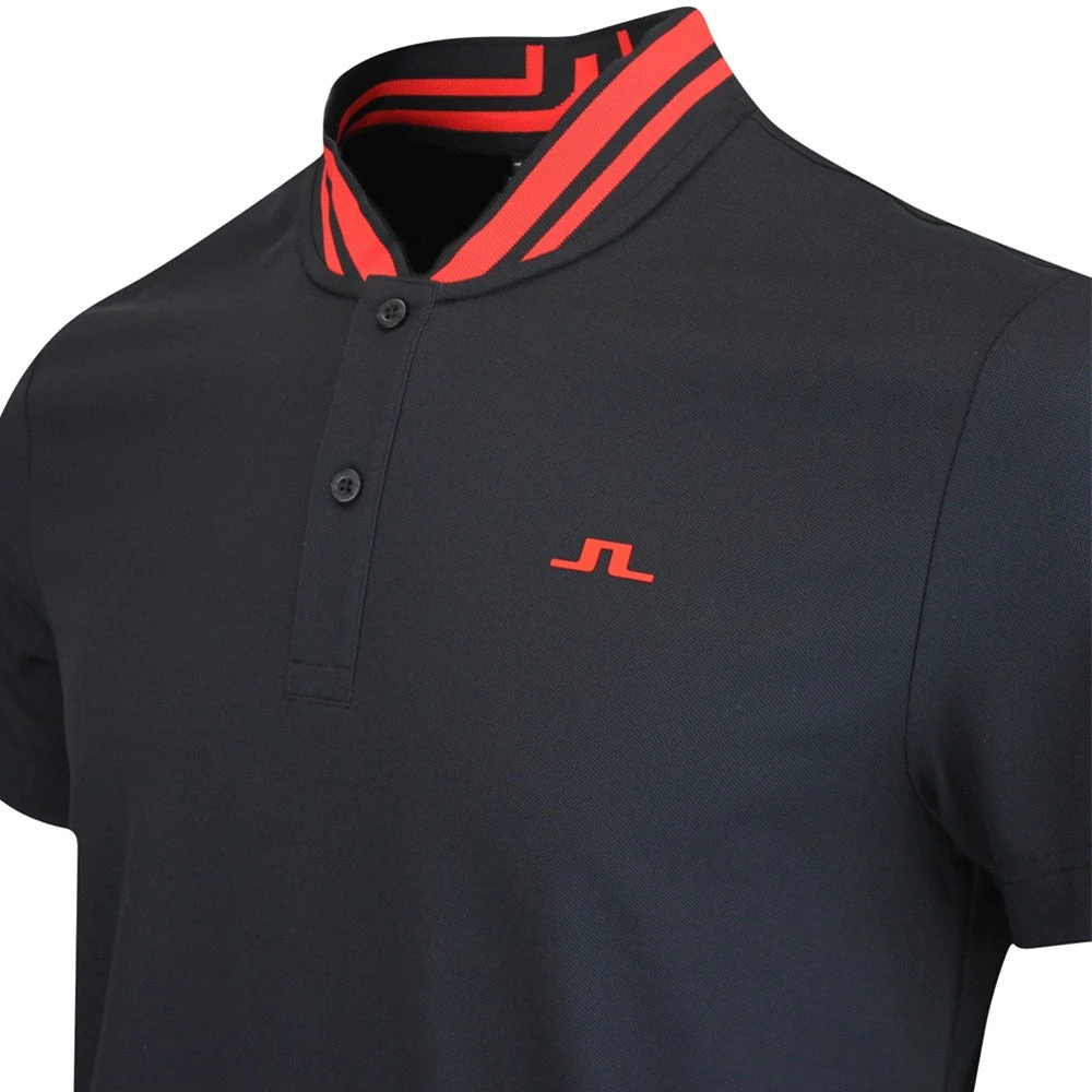 J.Lindeberg Golf Shirt - Tyson Regular Fit - Black AW23 - Image 4