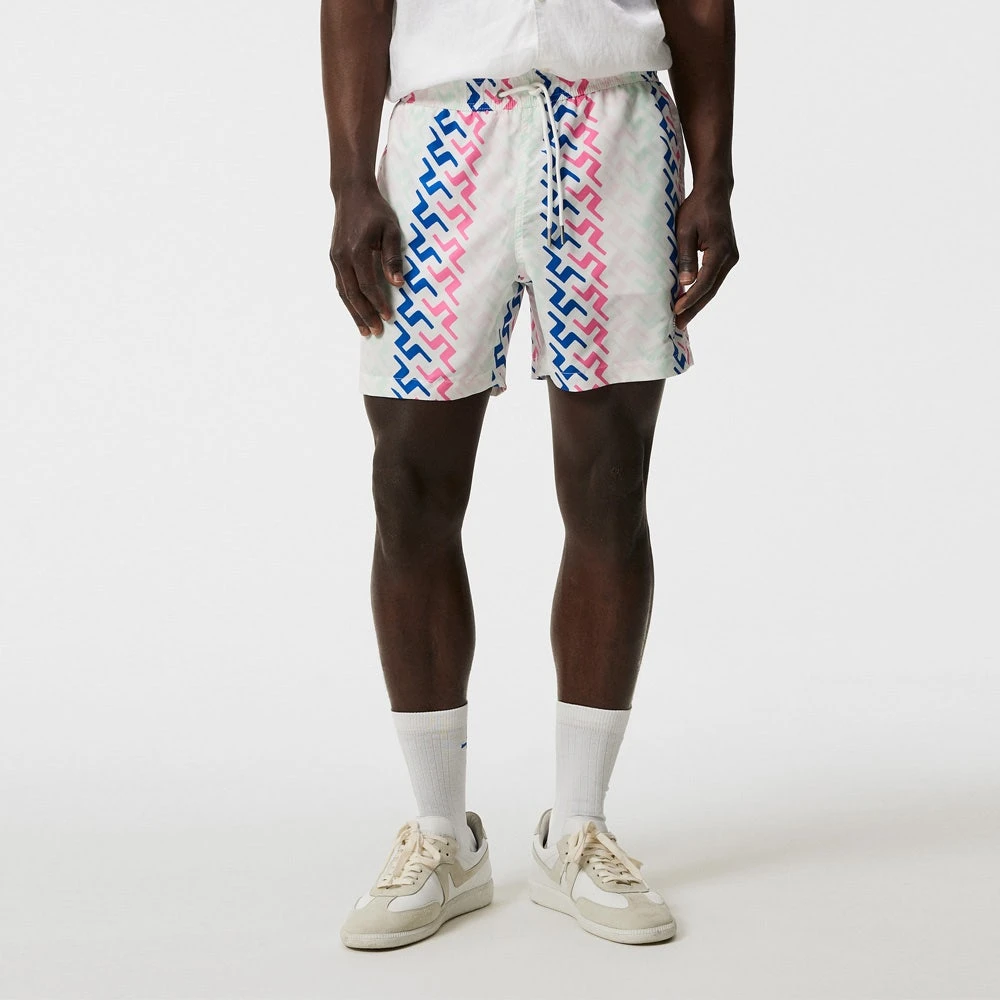 J.Lindeberg Golf Shorts - Banks Miami Swim Trunks - Pink Bridge HS23 - Image 4