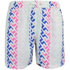 J.Lindeberg Golf Shorts - Banks Miami Swim Trunks - Pink Bridge HS23