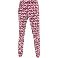 J.Lindeberg Golf Trousers - Ellott Print Pant - MB Cherry AW23