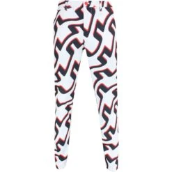 J.Lindeberg Golf Trousers - Ellott Print Pant - Wave Bridge AW23